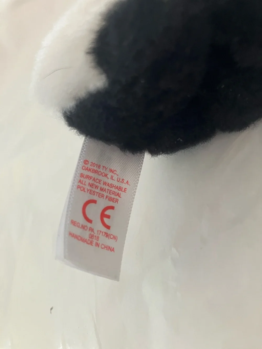 Ty Plush Panda Bag Charm - White and Black with Blue Eyes - Picture 4 of 5